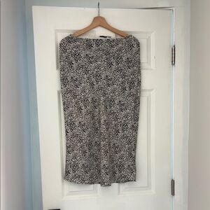 Calvin Klein Black and White Midi Skirt